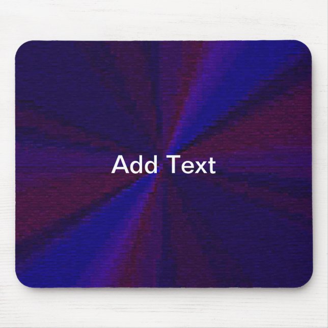 Kreisförmiger Farbverlauf Patchwork Blau zu Lila Mousepad (Vorne)