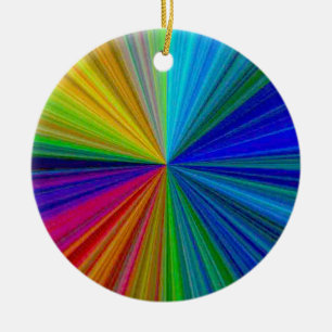 Kreisförmiger Farbverlauf Regenbogen Keramikornament