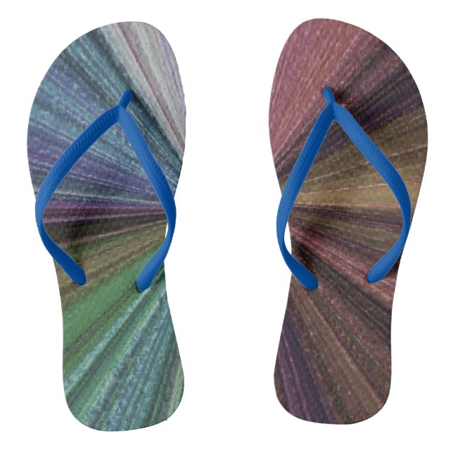 Kreisförmiger Gradient Erdiger Regenbogen Flip Flops (Fußbett)