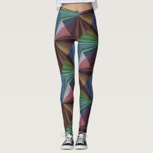 Kreisförmiger Gradient Erdiger Regenbogen Leggings