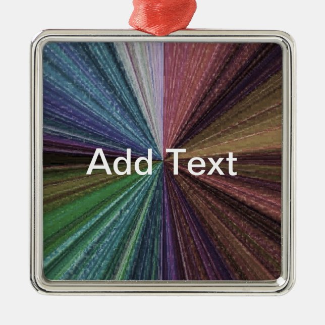 Kreisförmiger Gradient Erdiger Regenbogen Silbernes Ornament (Vorne)