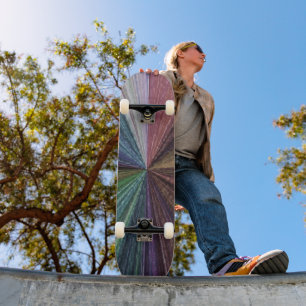 Kreisförmiger Gradient Erdiger Regenbogen Skateboard