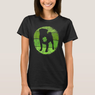 Kreisförmiger Pug Irischer Kleeblatt Puggle Hund S T-Shirt