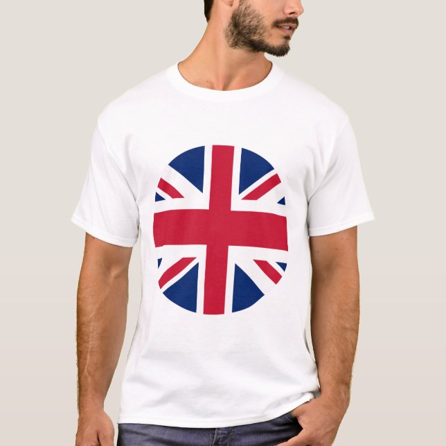 Kreisförmiger Union Jack Herren  T-Shirt (Vorderseite)