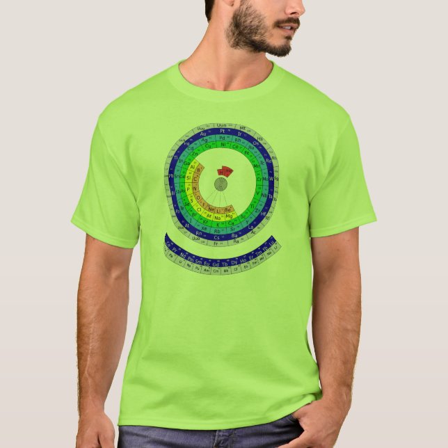 Kreisförmiges Periodensystem T-Shirt (Vorderseite)