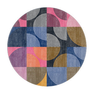 Kreisgeometrische Vintage Artwork Schneidebrett