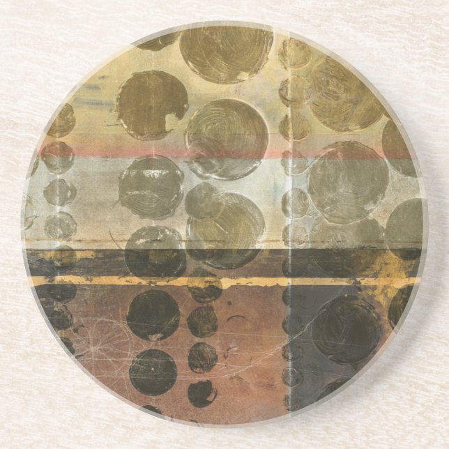 Kreisgrüne Tropfen Getränkeuntersetzer (Vorne)