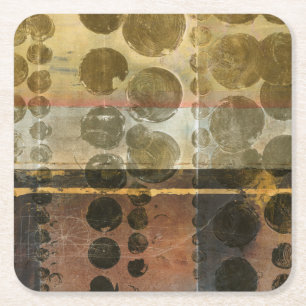 Kreisgrüne Tropfen Rechteckiger Pappuntersetzer