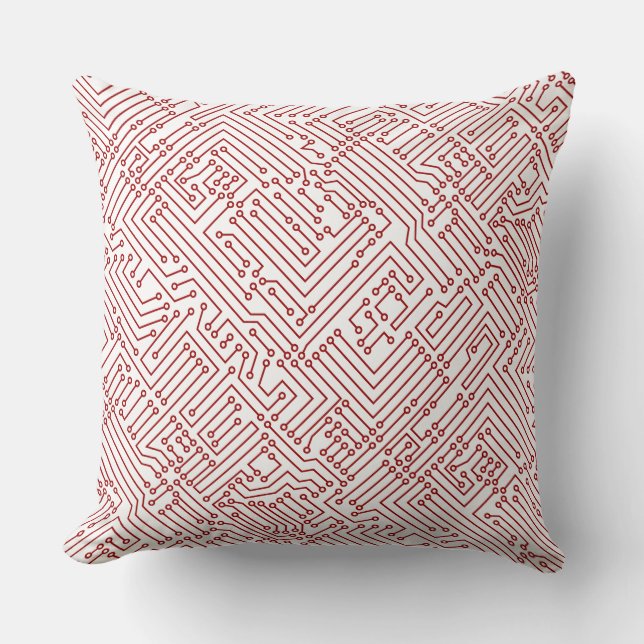 Kreislauf - Ruby Red on White Kissen (Vorderseite)