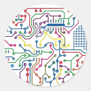 Kreislauf Runder Aufkleber