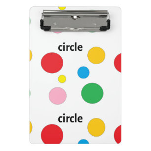 Kreislaufmuster auf Weiß Mini Klemmbrett