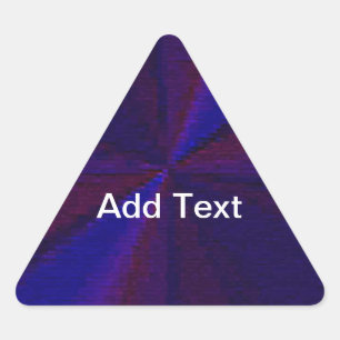 Kreislaufpatchwork Blau bis Lila Dreieckiger Aufkleber