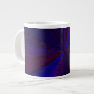 Kreislaufpatchwork Blau bis Lila Jumbo-Tasse