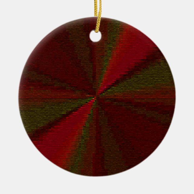 Kreislaufpatchwork Rot bis Grün Keramikornament (Vorne)