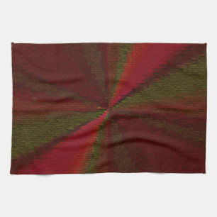 Kreislaufpatchwork Rot bis Grün Küchentuch