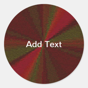 Kreislaufpatchwork Rot bis Grün Runder Aufkleber