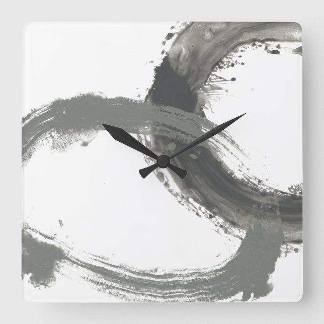 Kreislaufreaktion Quadratische Wanduhr (Vorderseite)