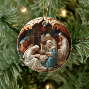 Kreislaufverzierung der Nativität Keramik Keramik Ornament