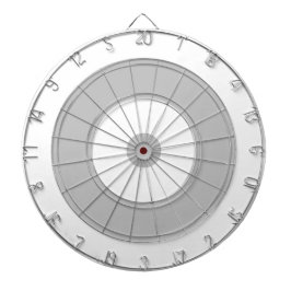 Kreislaufzieldesign | Modernes Grau & Weiß Dartscheibe