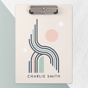 Kreislinien der abstrakten geometrischen Kunstlini Klemmbrett