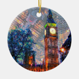 Kreisornament-Big Ben Keramikornament