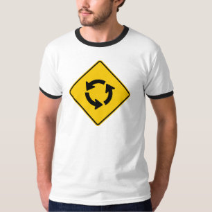 Kreisverkehr-Landstraßen-Zeichen T-Shirt