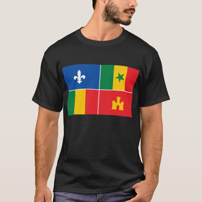 Kreolischer Flaggen-T - Shirt (Vorderseite)