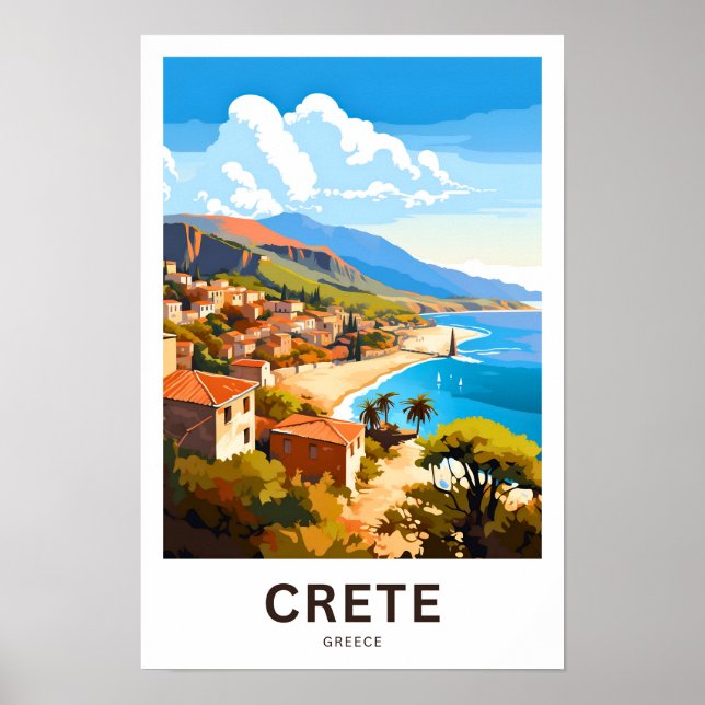Kreta Greece Travel Print Poster (Vorne)