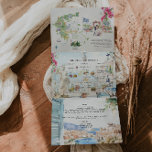 Kreta, Griechenland | Illustrierte Hochzeit Dreifach Gefaltete Einladung<br><div class="desc">Set den Ton für ein aufregendes Hochzeitswochenende in Griechenland mit einer maßgeschneiderten Einladung. Diese "geräumige" Einladung ist eine gute Möglichkeit, Ihren Gästen zusätzliche Informationen über die Hochzeit zu geben. Auf diesen Karten können Sie die Festlichkeiten rund um Ihr Hochzeitswochenende auflisten, wie z.B. Begrüßungscocktails, Party und Brunch-Morgens. Wenn Sie eine Hochzeit...</div>
