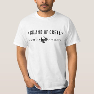 Kreta Griechenland Koordinaten Minimalistische Typ T-Shirt