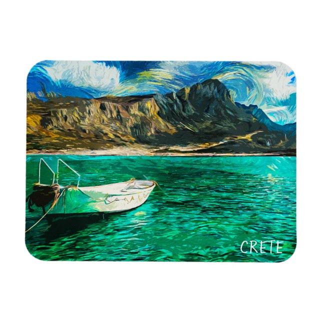 Kreta Griechenland Ölgemälde Magnet (Horizontal)