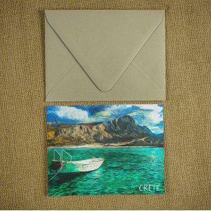 Kreta Griechenland Ölgemälde Postkarte