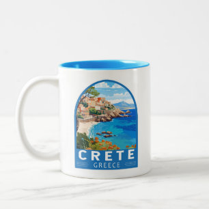 Kreta Griechenland Reise Kunst Vintage Zweifarbige Tasse