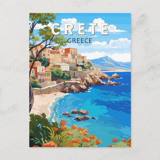 Kreta Griechenland Reisen Kunst Vintag Postkarte