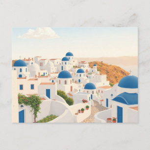Kreta Griechenland Vintage Reise Kunst Postkarte
