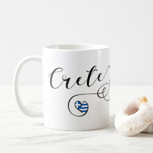 Kreta Heart Flag, Griechenland, Kreta Kaffeetasse