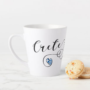 Kreta Heart Flag, Griechenland, Kreta Milchtasse