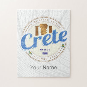 Kreta Insel Griechenland Retro Vintage Urlaubs Sou Puzzle