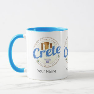 Kreta Insel Griechenland Retro Vintage Urlaubs Sou Tasse