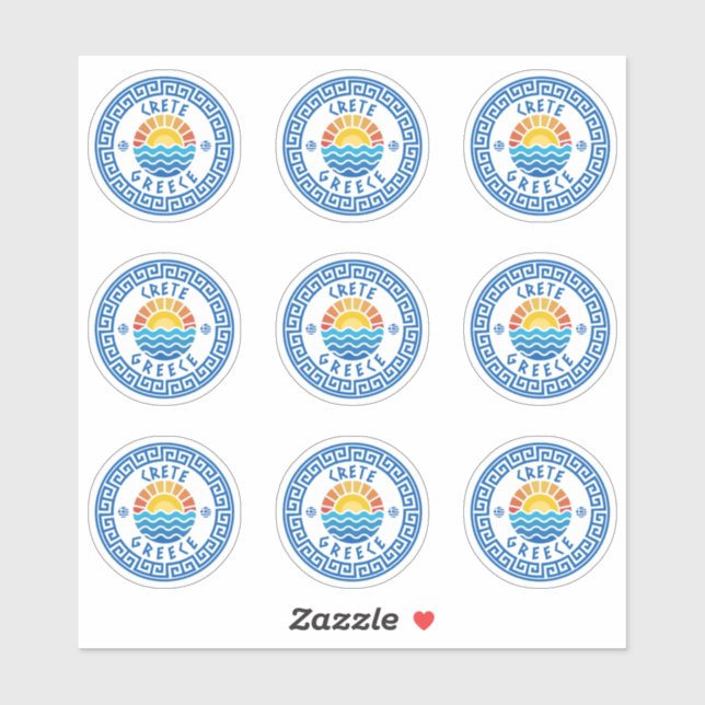 Kreta Island, Griechenland Mehrfachpackung Aufkleber (Blatt)