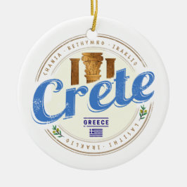Kreta Island Griechenland Retro Vintag Holiday Sou Keramik Ornament