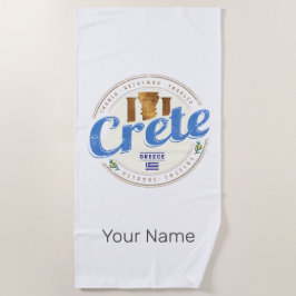Kreta Island Griechenland Retro Vintag Holiday Sou Strandtuch