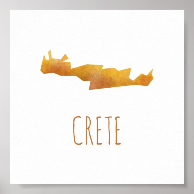 Kreta Karte Poster (Vorne)