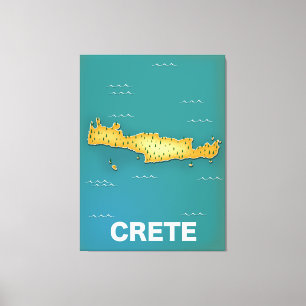 Kreta-Reisekartenplakat Leinwanddruck