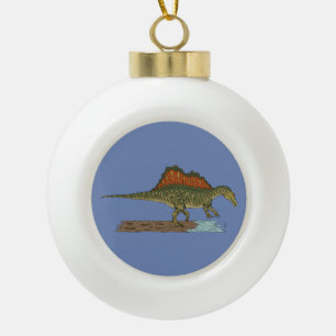 Kretakhaltiger Dinosaurier Spinosaurus Keramik Kugel-Ornament