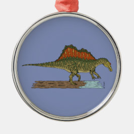 Kretakhaltiger Dinosaurier Spinosaurus Ornament Aus Metall