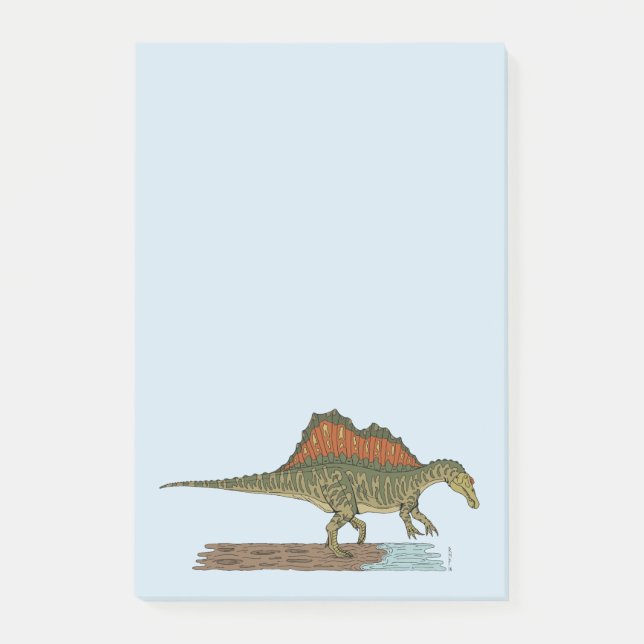Kretakhaltiger Dinosaurier Spinosaurus Post-it Klebezettel (Vorderseite)