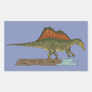 Kretakhaltiger Dinosaurier Spinosaurus Rechteckiger Aufkleber
