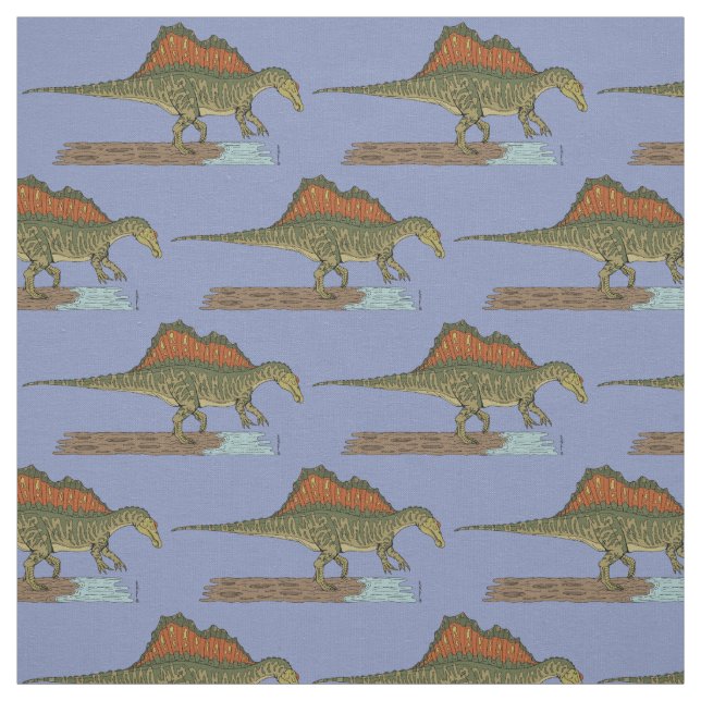 Kretakhaltiger Dinosaurier Spinosaurus Stoff (Muster)