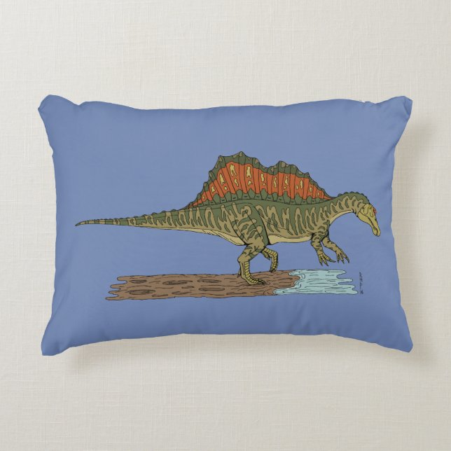 Kretakhaltiger Dinosaurier Spinosaurus Zierkissen (Vorderseite)